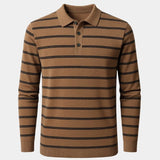 Colton - Striped Long Sleeve Polo