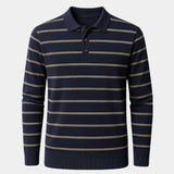 Colton - Striped Long Sleeve Polo