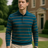 Colton - Striped Long Sleeve Polo