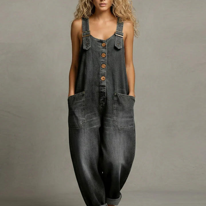 Lejla - Stylish Denim Jumpsuit With Pockets