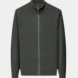 Steve - Zip Collar Knit Cardigan
