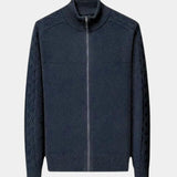 Steve - Zip Collar Knit Cardigan