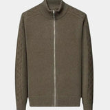 Steve - Zip Collar Knit Cardigan
