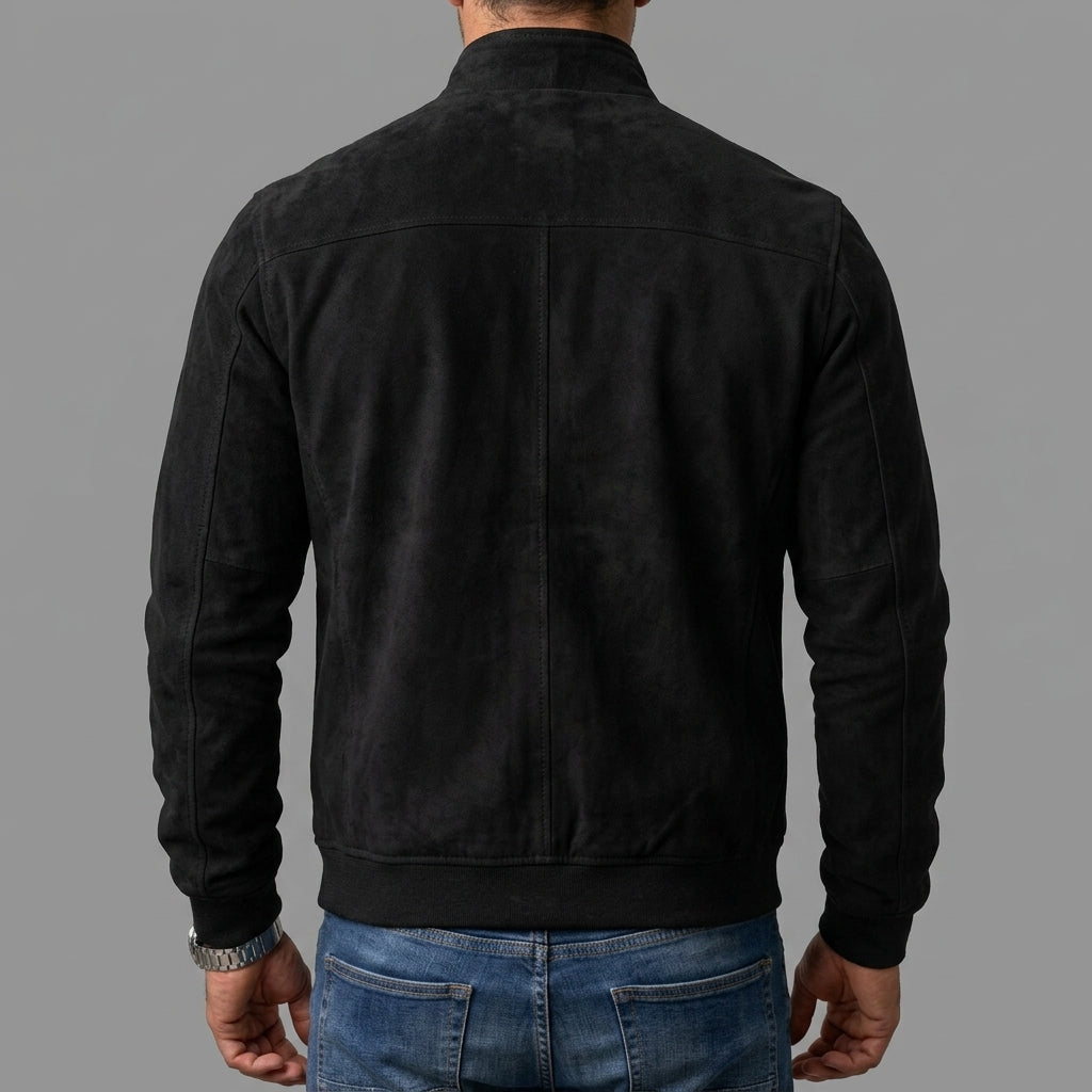 Forrest men's suede bomber jacket, view 3