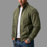 Forrest men's suede bomber jacket, view 8