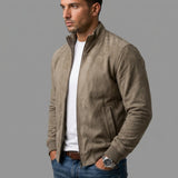 Forrest men's suede bomber jacket, view 5