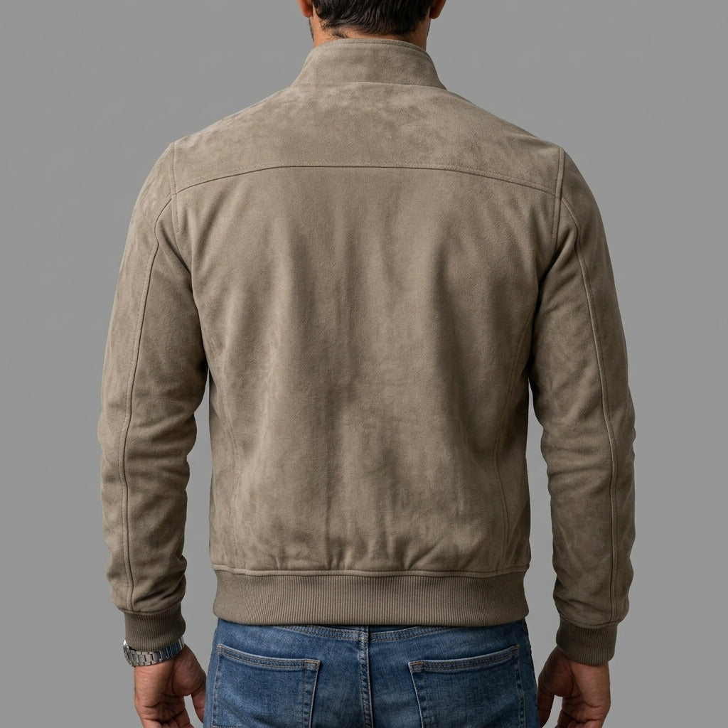 Forrest men's suede bomber jacket, view 6