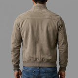 Forrest men's suede bomber jacket, view 6