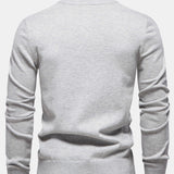 Rhys - Striped Stretch Cotton Quarter-Zip Sweater