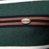 Rhys - Striped Stretch Cotton Quarter-Zip Sweater