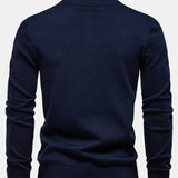 Rhys - Striped Stretch Cotton Quarter-Zip Sweater