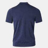 Keegan - Knit Polo with Open Collar