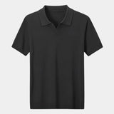 Keegan - Knit Polo with Open Collar