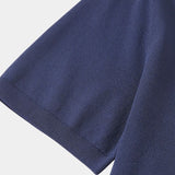Keegan - Knit Polo with Open Collar