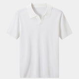 Keegan - Knit Polo with Open Collar