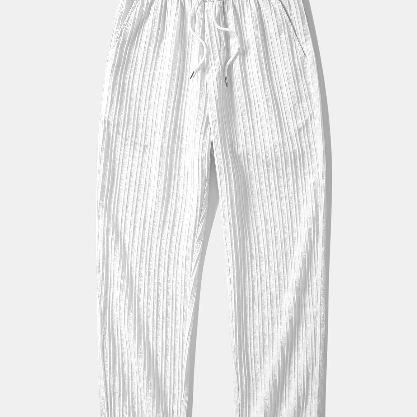 Daniel - Textured Drawstring Pants