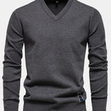 Sawyer - Long Sleeve V-Neck Knit Sweater
