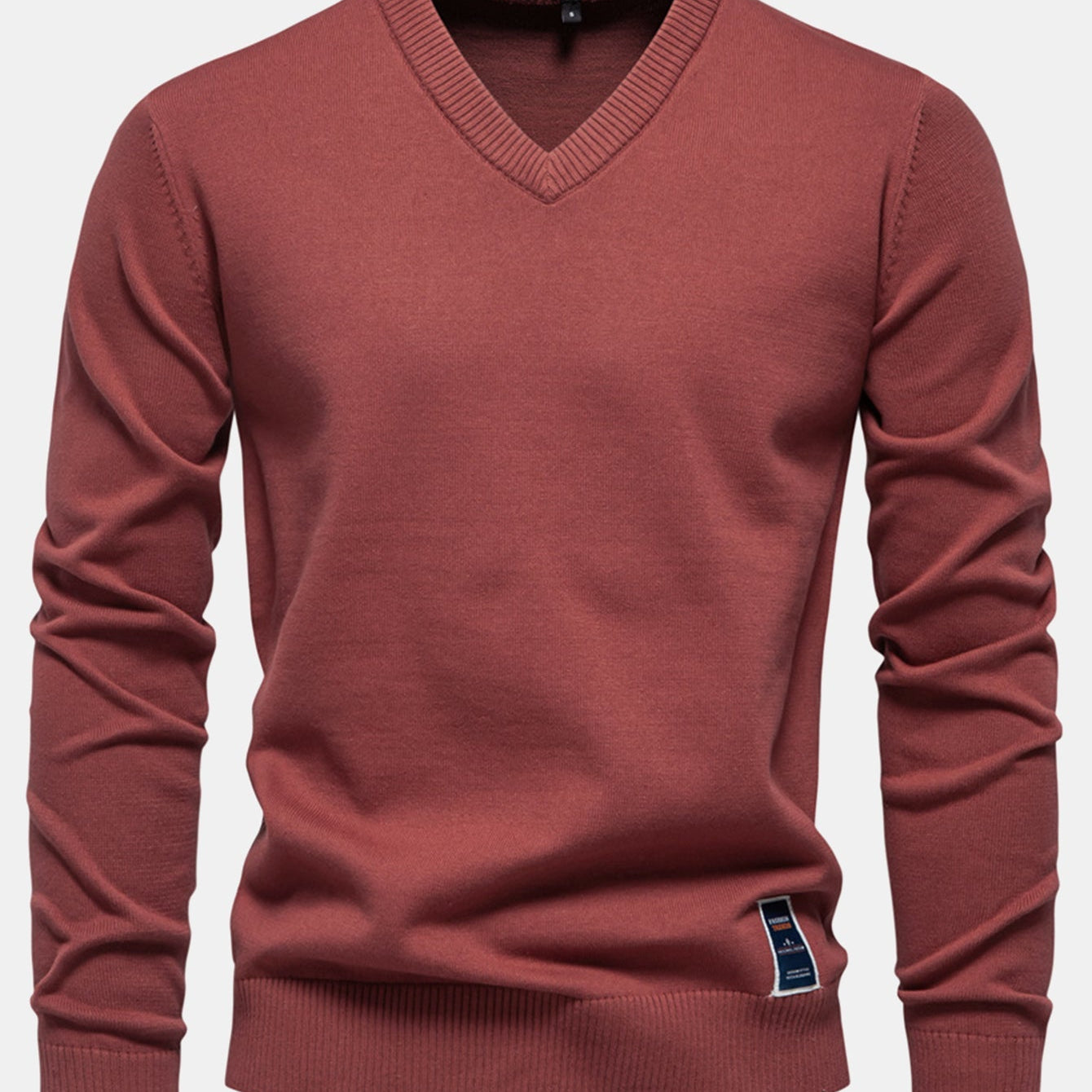 Sawyer - Long Sleeve V-Neck Knit Sweater