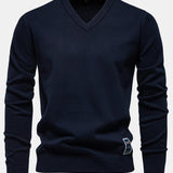 Sawyer - Long Sleeve V-Neck Knit Sweater