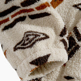 Alistair - Aztec Pattern Teddy Fleece Quarter-Zip Pullover