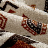 Alistair - Aztec Pattern Teddy Fleece Quarter-Zip Pullover