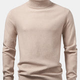 Emmett - Checkerboard Knit Turtleneck Sweater