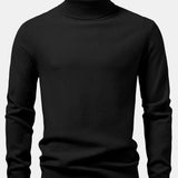 Emmett - Checkerboard Knit Turtleneck Sweater
