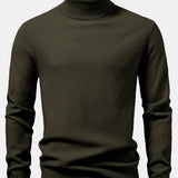 Emmett - Checkerboard Knit Turtleneck Sweater