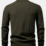 Emmett - Checkerboard Knit Turtleneck Sweater