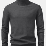 Emmett - Checkerboard Knit Turtleneck Sweater