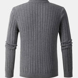 Dawson - Cable Knit Stand Collar Quarter-Zip Sweater