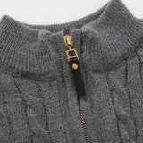Dawson - Cable Knit Stand Collar Quarter-Zip Sweater