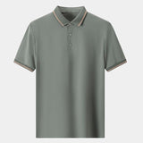 Joel - Navy Contrast Piping Polo