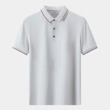 Joel - Navy Contrast Piping Polo