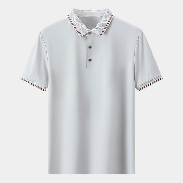 Joel - Navy Contrast Piping Polo