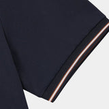 Joel - Navy Contrast Piping Polo