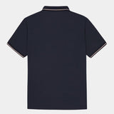 Joel - Navy Contrast Piping Polo
