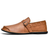 Zachary - Leather Buckle Loafers