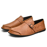 Zachary - Leather Buckle Loafers