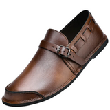 Zachary - Leather Buckle Loafers