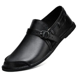 Zachary - Leather Buckle Loafers