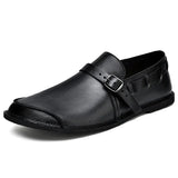 Zachary - Leather Buckle Loafers