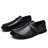 Zachary - Leather Buckle Loafers