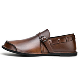 Zachary - Leather Buckle Loafers