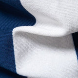 Jesse - Navy Vertical Stripe Zip Polo