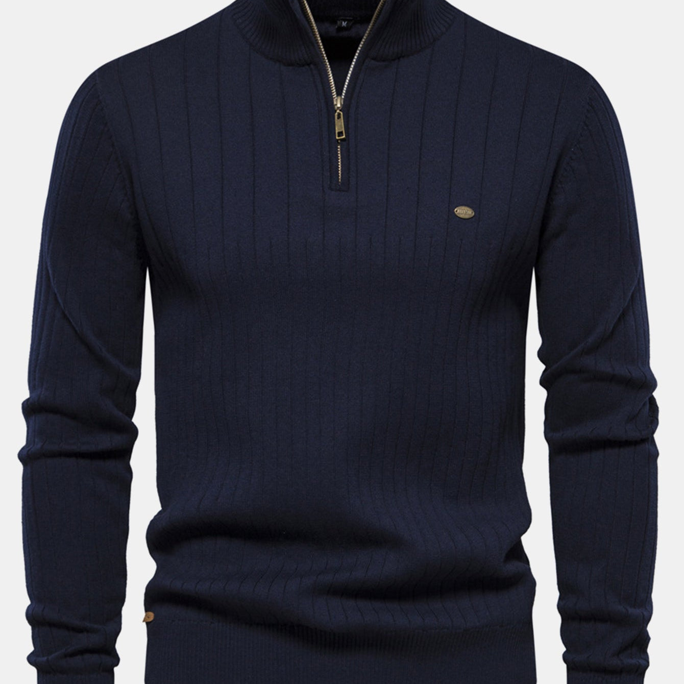 Sawyer - Striped Cotton Quarter-Zip Pullover