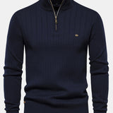 Sawyer - Striped Cotton Quarter-Zip Pullover