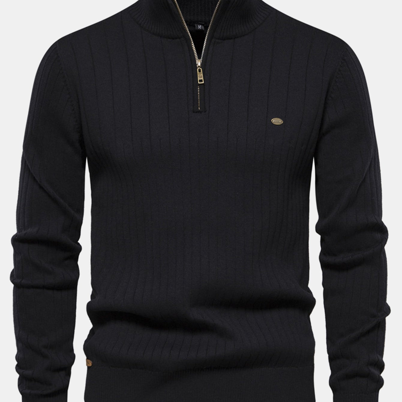Sawyer - Striped Cotton Quarter-Zip Pullover
