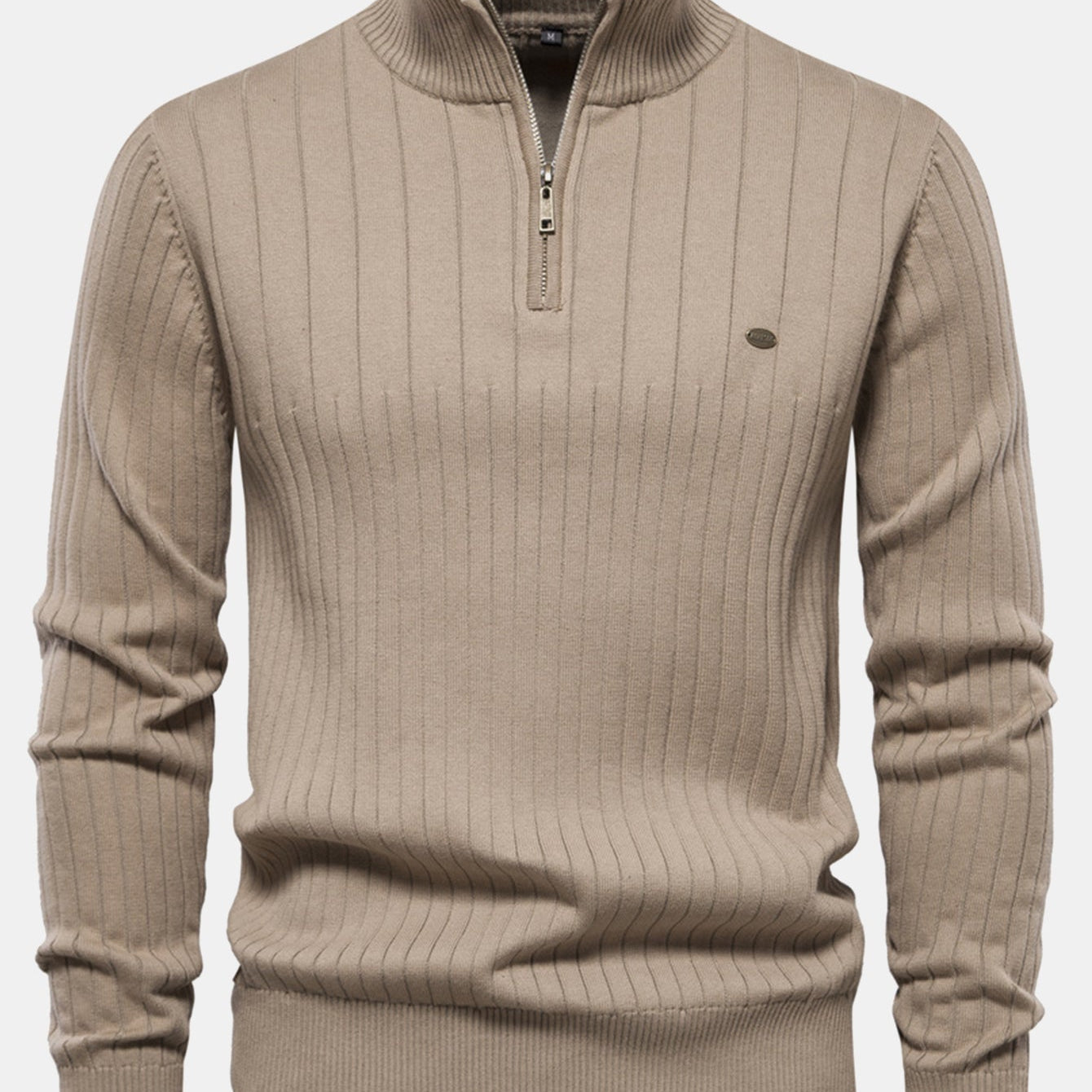 Sawyer - Striped Cotton Quarter-Zip Pullover