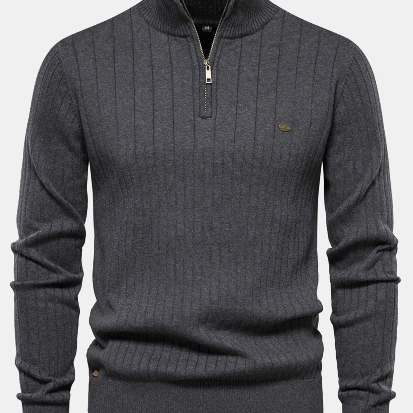 Sawyer - Striped Cotton Quarter-Zip Pullover